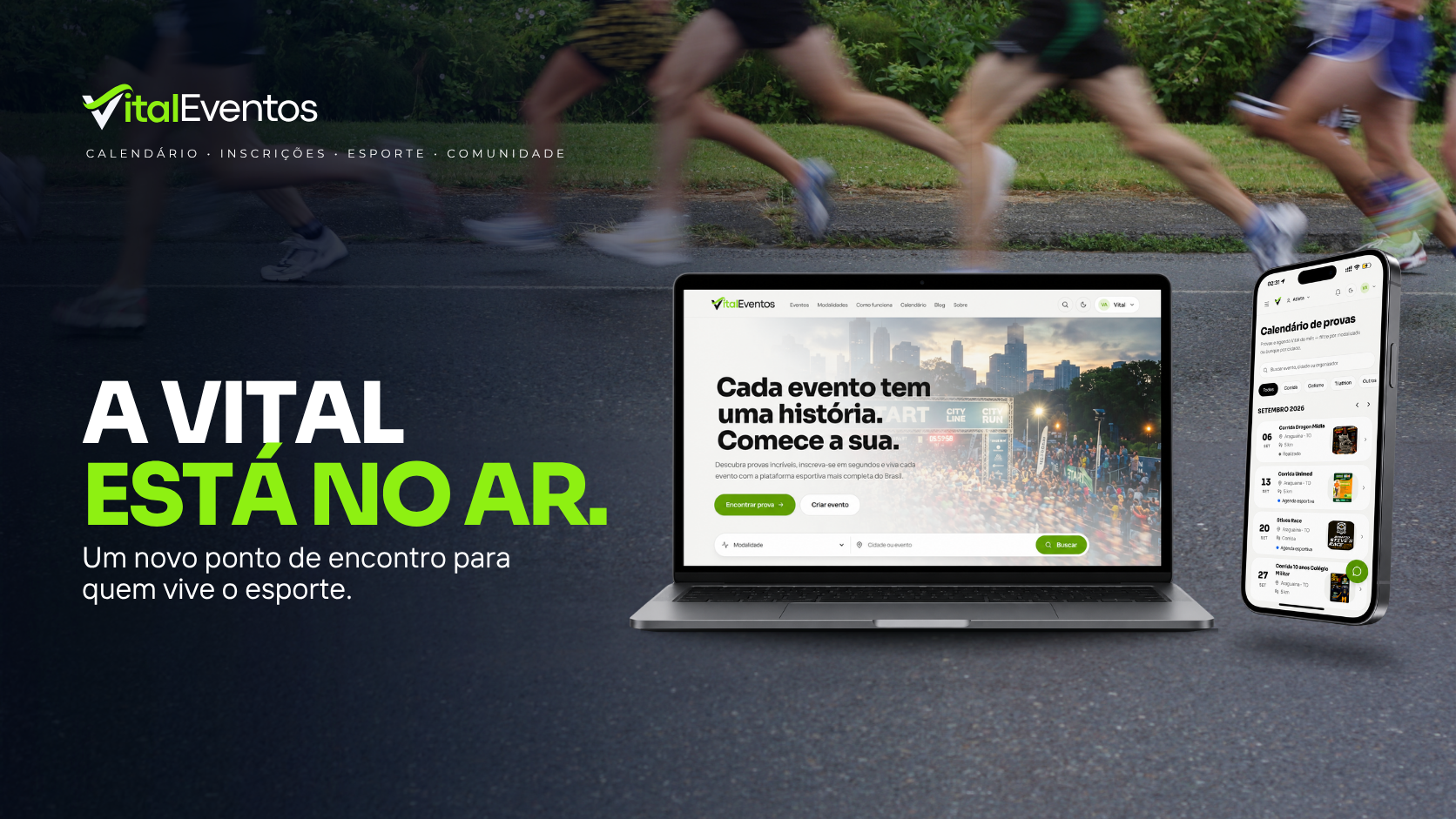Capa: A Vital já está no ar: um novo ponto de encontro para quem vive o esporte